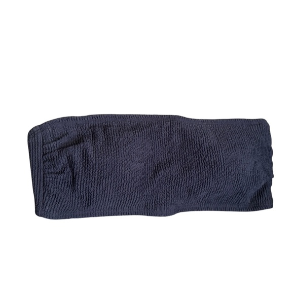 MICHAEL MICHAEL KORS Navy Blue RuchedTop Bandeau Padded Bikini Top Size Medium - Picture 11 of 15